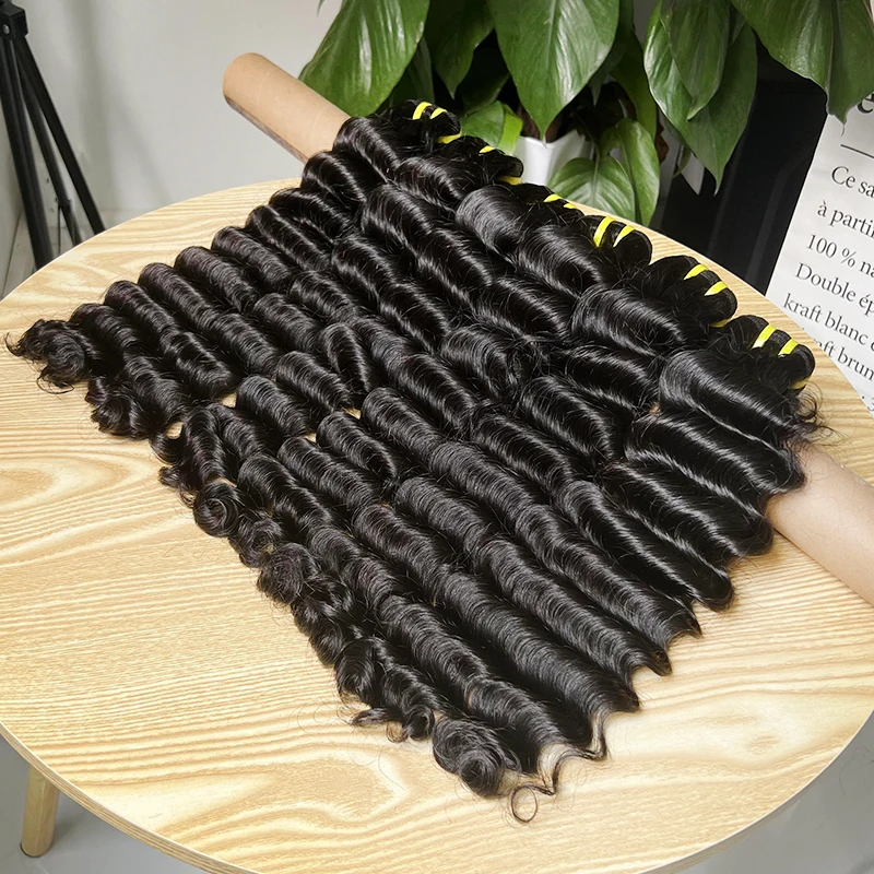 15A 루즈 딥 웨이브 번들 100% 인간의 머리카락 생 버진 처리되지 않은 확장 루즈 웨이브 번들 레미 더블 위브 도매