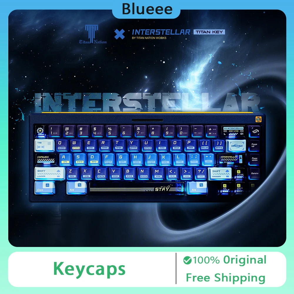 

Titan Nation Interstellar Keycaps Cherry Profile Light Transmission Mechanical Keyboard Keycap Set Gaming Accessories Gifts