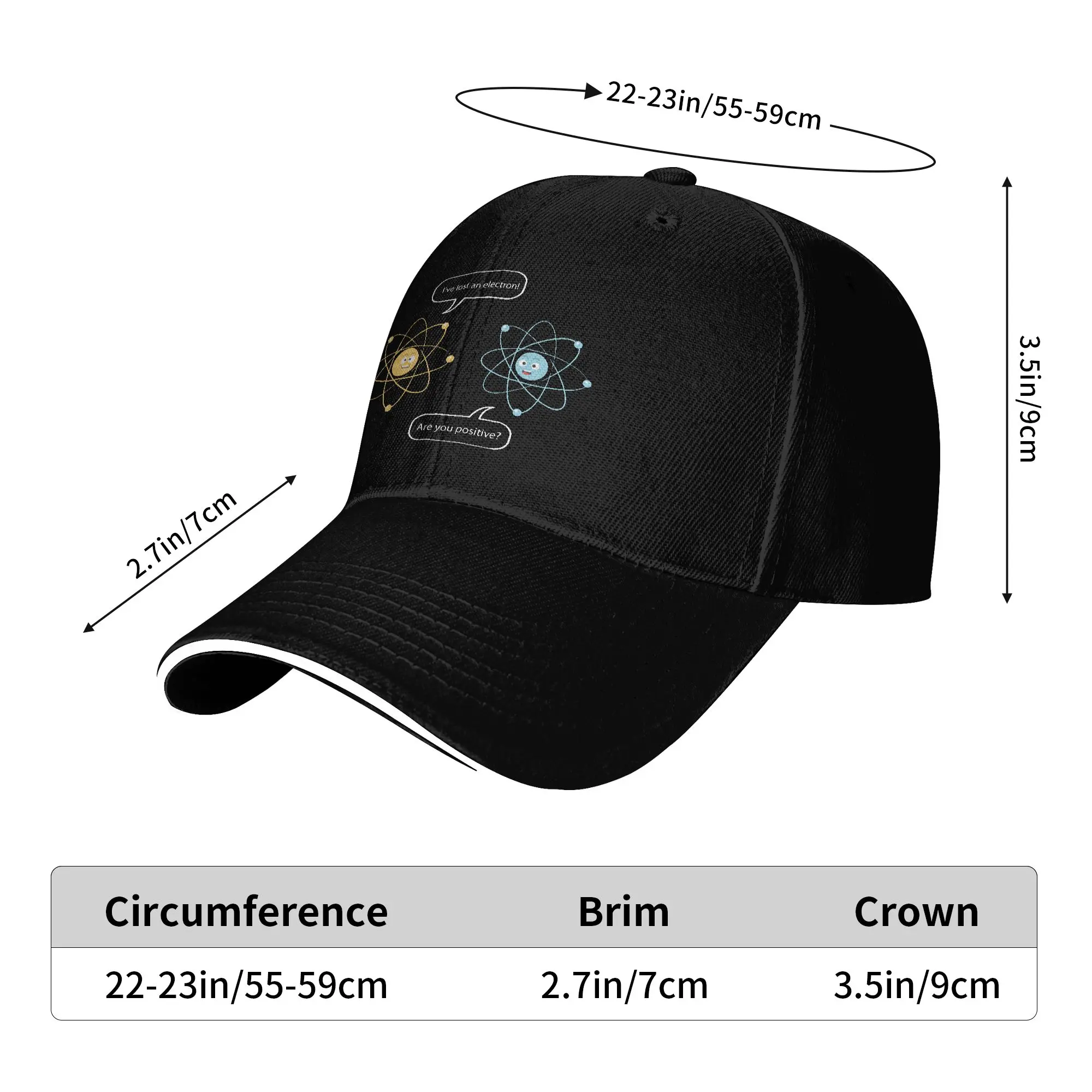 I Lost An Electron Baseball Cap  Unisex Men Print Trucker Hat Summer Vintage Outdoor Sport Sun-Proof Baseball Caps