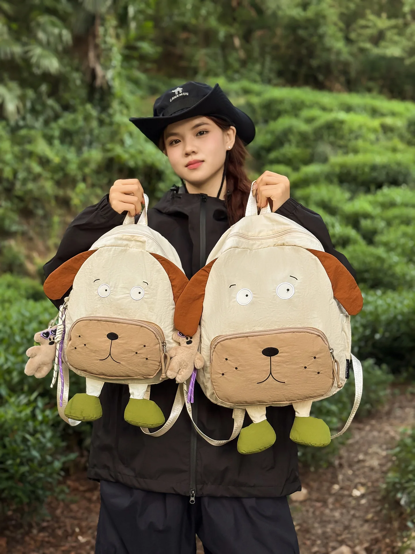 Funny Lovely Dog Backpack 3D Doll Design Large Capacity Cartoon School Bag For Primary Students Kids School Travel Rucksack