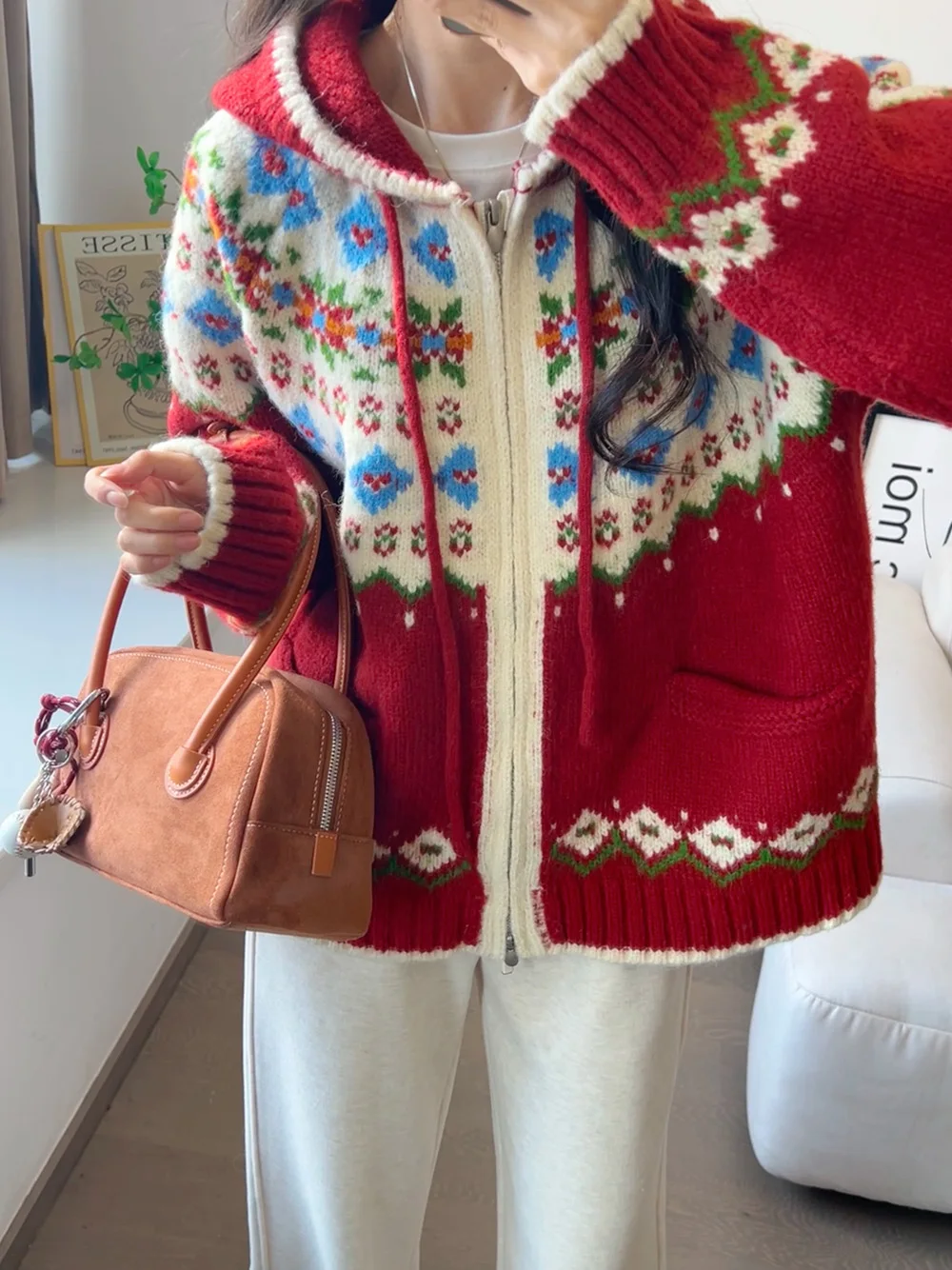 amy2025-automne-hiver-vintage-fair-isle-tricote-chapeau-pull-femmes-lache-paresseux-sle-manteau-diamant-motif-longue-sve-fermeture-eclair