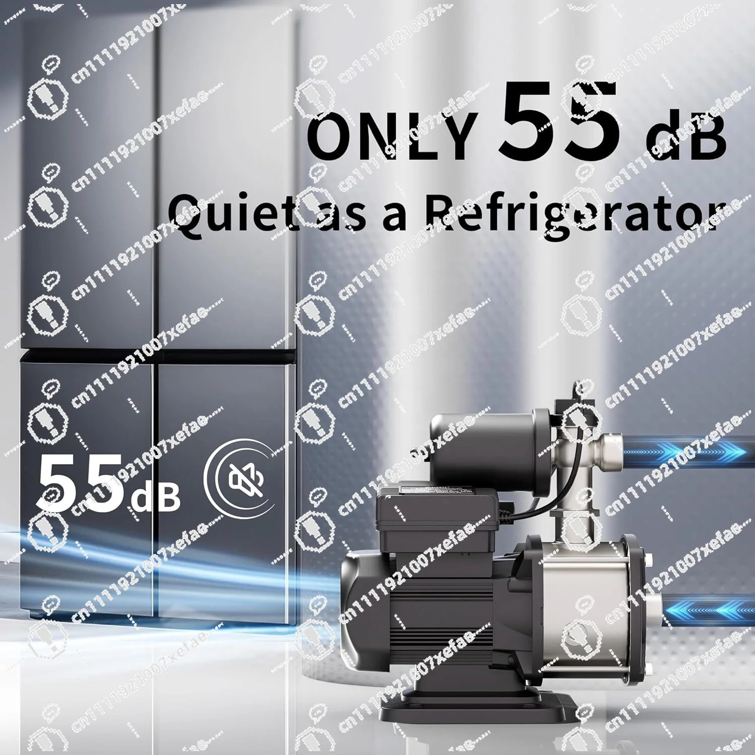 Household intelligent water pressure booster pump, 50% energy saving constant pressure 55dB ultra-quiet