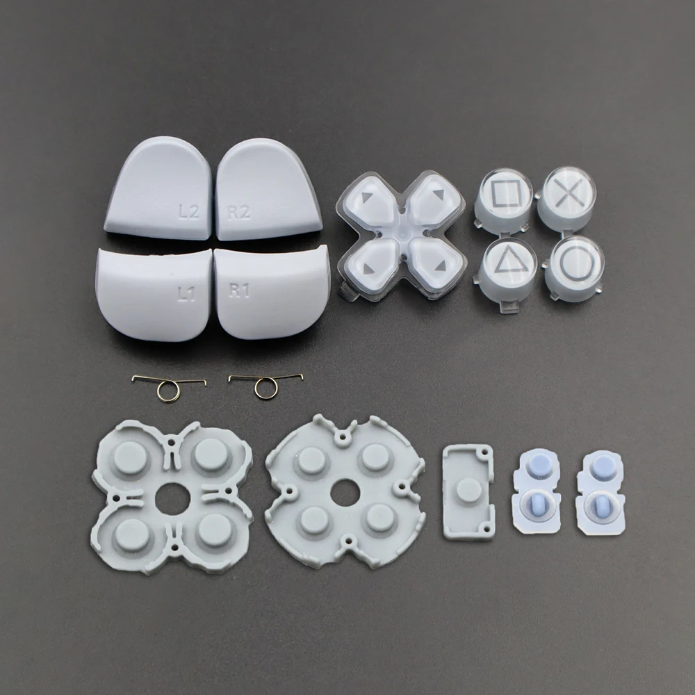 1Set Multiple Colors For PS5 V1 Controller BDM-010 L2 R2 L1 R1 Trigger Buttons With Springs D-Pad ABXY Button Conductive Rubber