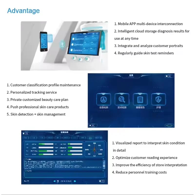8 in 1 Skin Analyzer Facial Cleaning Microdermabrasion Diamond Water  Peeling Cleaning Machine