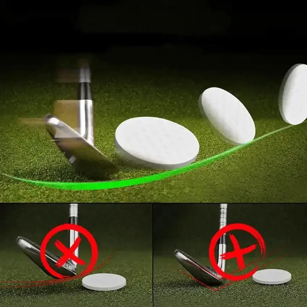 Aide à l'entraînement de balle de golf portable et légère, forme IkFlat, aide à l'entraînement de putting avec accent d'abeille pour les compétences, 1PC