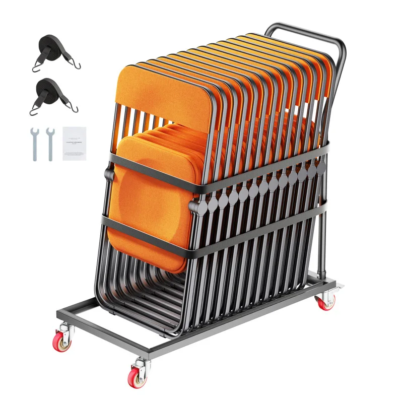 

Folding Chair Rack Cart for 25 Chairs of 300 LBS L-shape Vertical