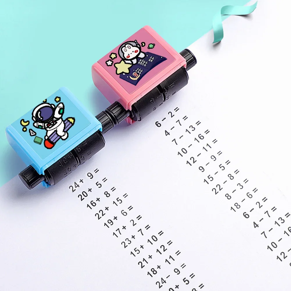 Roller Digital Teaching Stamp School Supplies Homeschool Kindergarten Arithmetic Tool Number Rolling Stamp for school Elementary