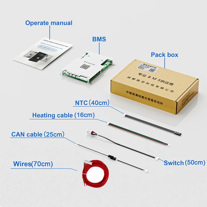 JIKONG BMS Heat Canbus Smart BMS 4S 5S 6S 7S 8S 12V 24V Battery 1A Active Balance Bms Lifepo4 Li-ion LTO Built in Bluetooth