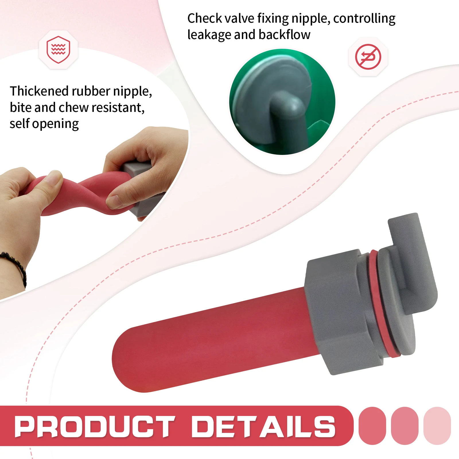 1Set Rubber Pacifier Milk Drink Calf Feeder Pacifier Calf Nursing Bucket Nipple Soft Rubber Teats for Cattle Livestock Supplies