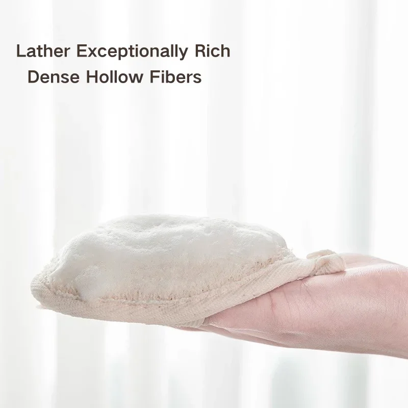 Small-Sized Natural Loofah Bath Scrubber – Gentle Exfoliating Scrubber for Men & Women, Deep Cleansing Body Wash Pad