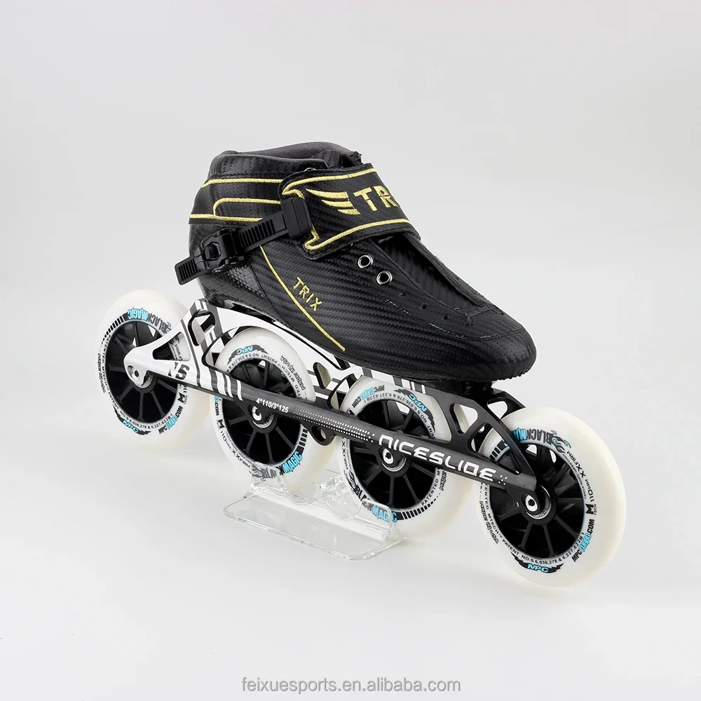 Professional Speed Inline Skates Carbon Fiber Roller Skate 4 Wheel Shoes 125mm 110mm 100mm 90mm Racing Shoes