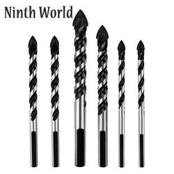 Juego de brocas múltiples para azulejos de cerámica, 6 uds., para azulejos, hormigón, ladrillo, vidrio, plástico y madera, punta de carburo de tungsteno, el mejor tamaño 6-12mm