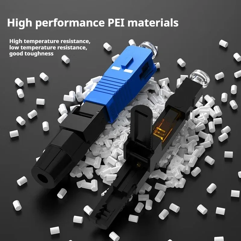 200PCS SC Quick Field Assembly FTTH Embedded Fiber Optic Quick Connector SC APC SM Fiber SC UPC Cold Connector High Quality