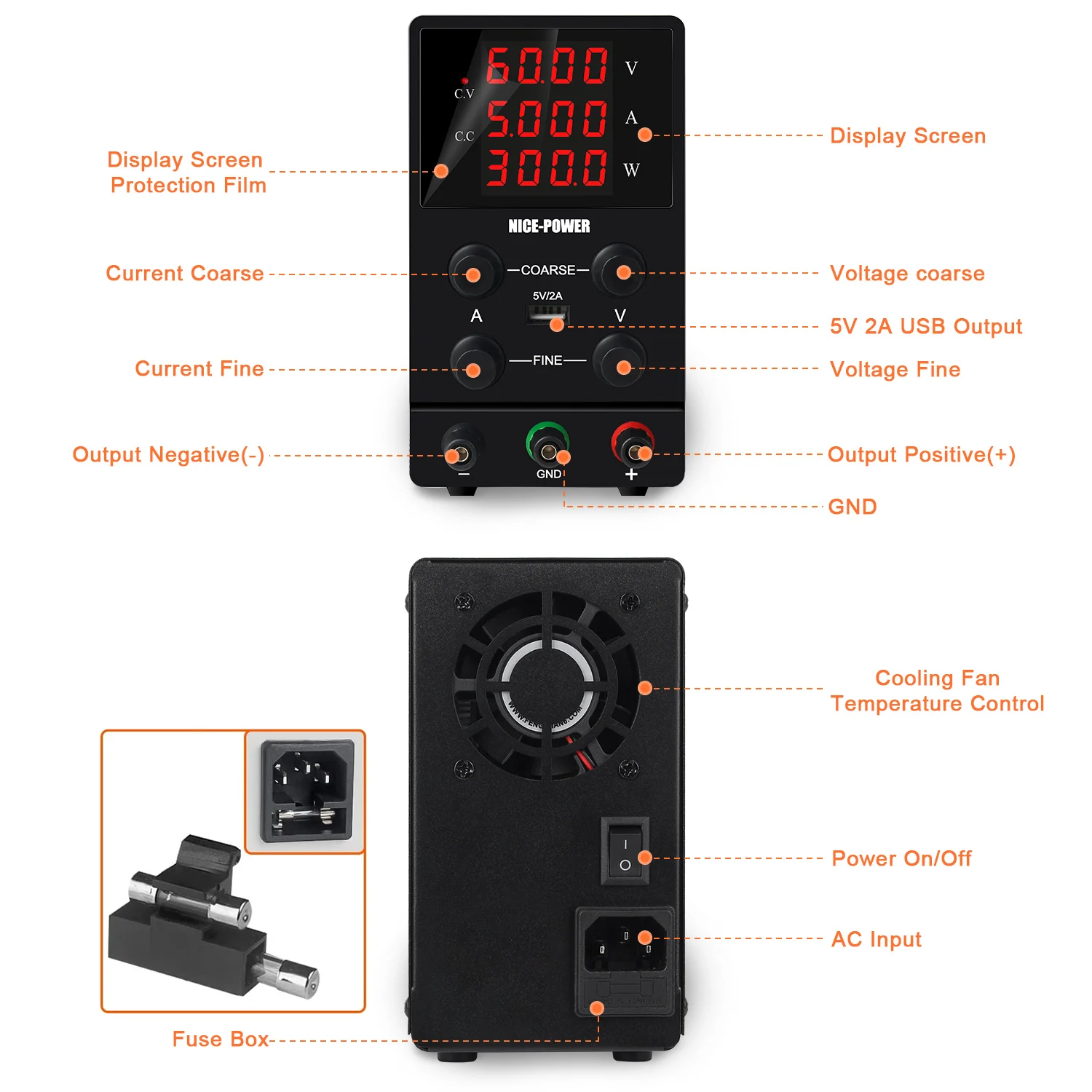 5V 30A Adjustable DC Power Supply Lab Bench Power Source Stabilized Power Supply Voltage Regulator Switch 220V For DIY Anodizing