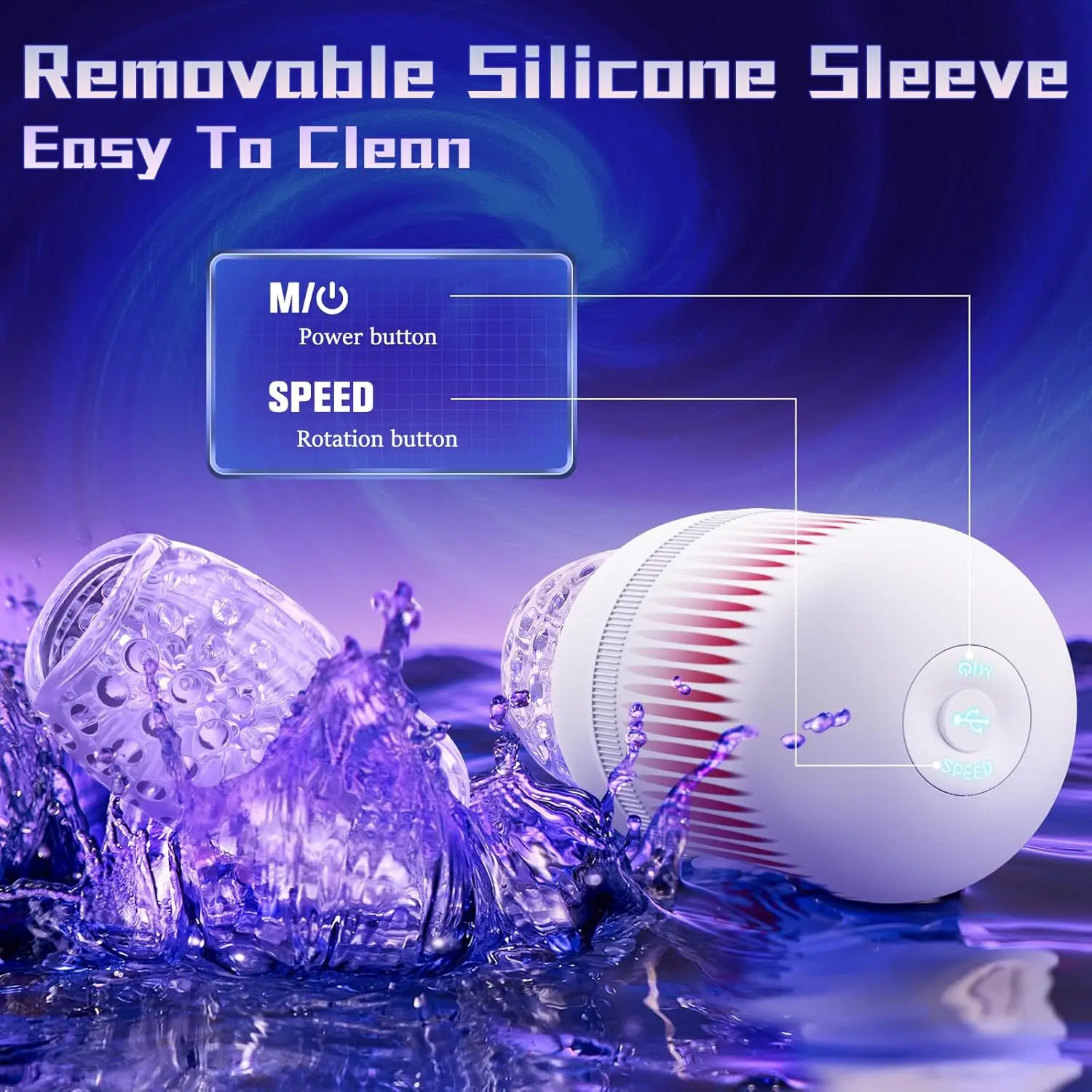 جهاز استمناء للرجال ألعاب جنسية للرجال - جهاز ضربة ذكر محمول مع 12 وضع دوار و4 أوضاع للسرعة وفم واقعي لـ P #6