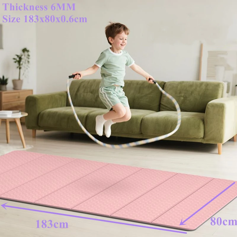 

Foldable Yoga Mat Double Sided 183x80x 0.6cm Eco Friendly Folding Travel Fitness Exercise Non-Slip for Pilates & Floor Workouts