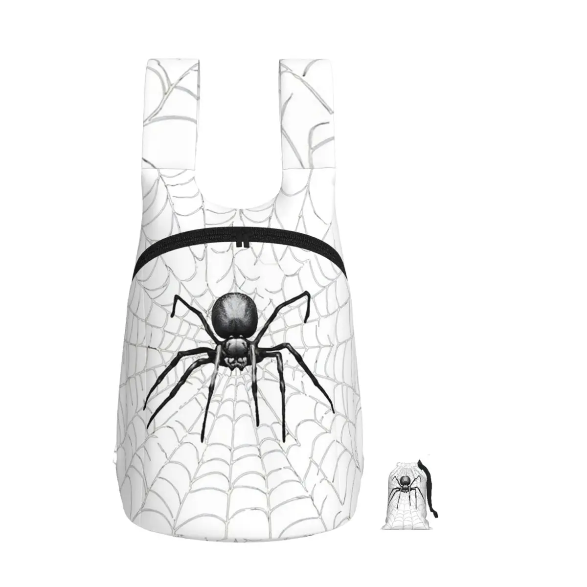 Little Black Spider Backpack Student Storage BookBag Kids School Bag Computer Shoulder Bags for Men Women