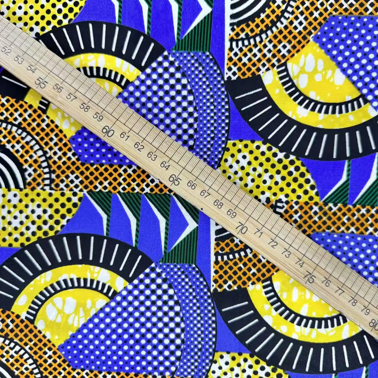 6 ياردة أنغولا قماش الباتيك الأفريقي |   الأرجواني الأصفر هندسية جولة ألياف البوليستر الخياطة DIY