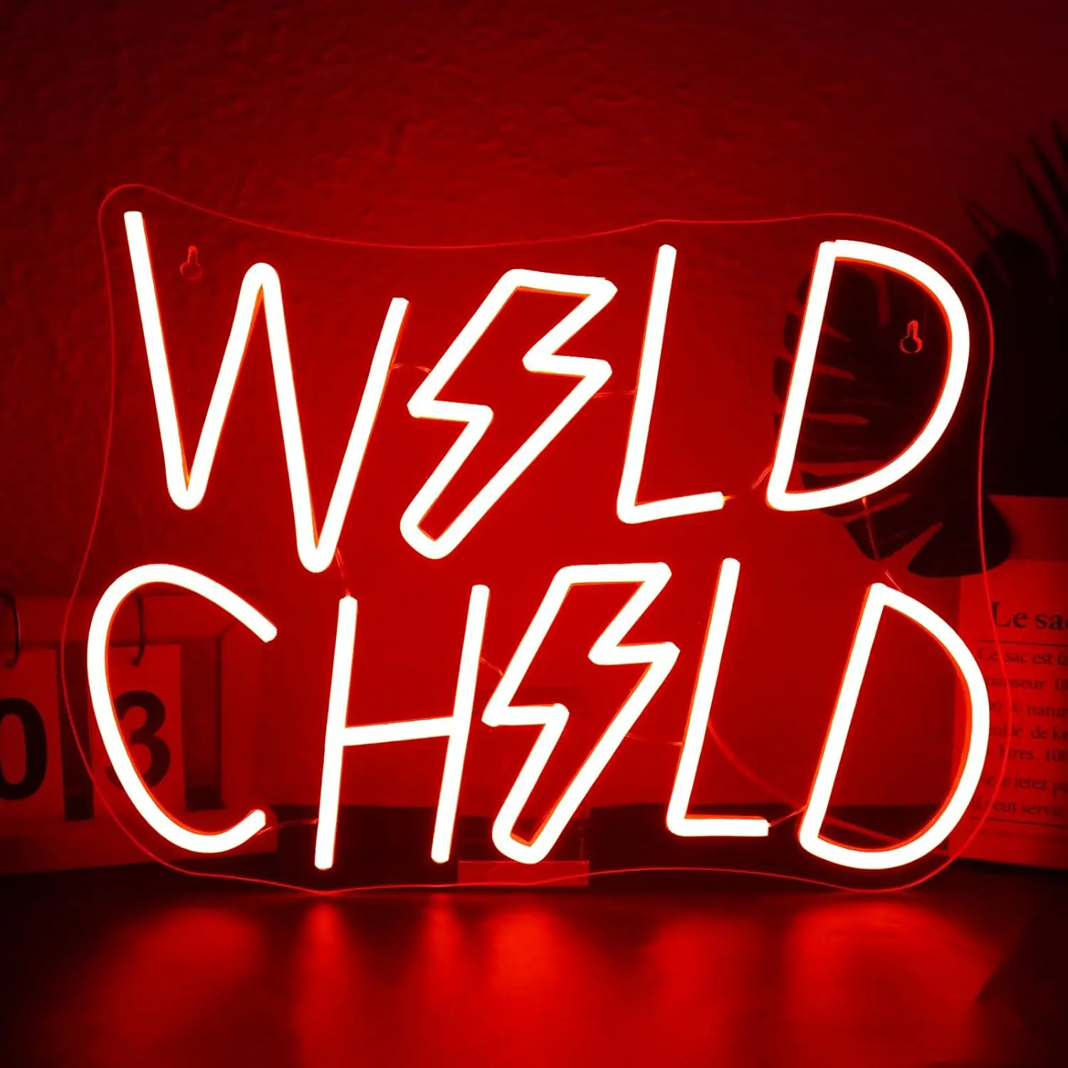 

Неоновая вывеска Wild Child, светодиодный неоновый светильник с регулируемой яркостью через USB для гаража, бара, игровой комнаты, спальни, декоративное настенное освещение, подарок