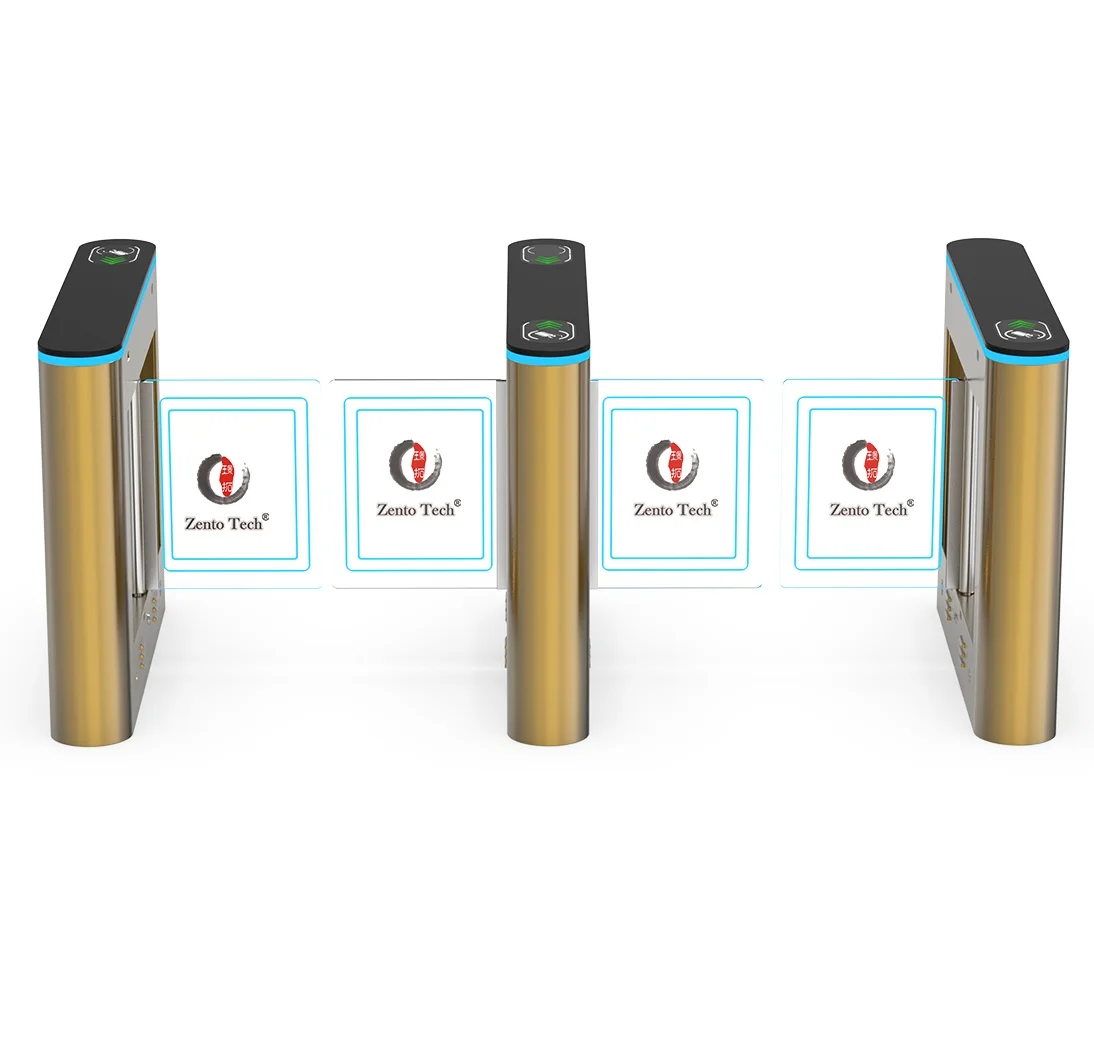Entrance Automatic Security Face Recognition 304 Stainless Steel Small Swing Turnstile Barrier Gate Fast Speed Access Control