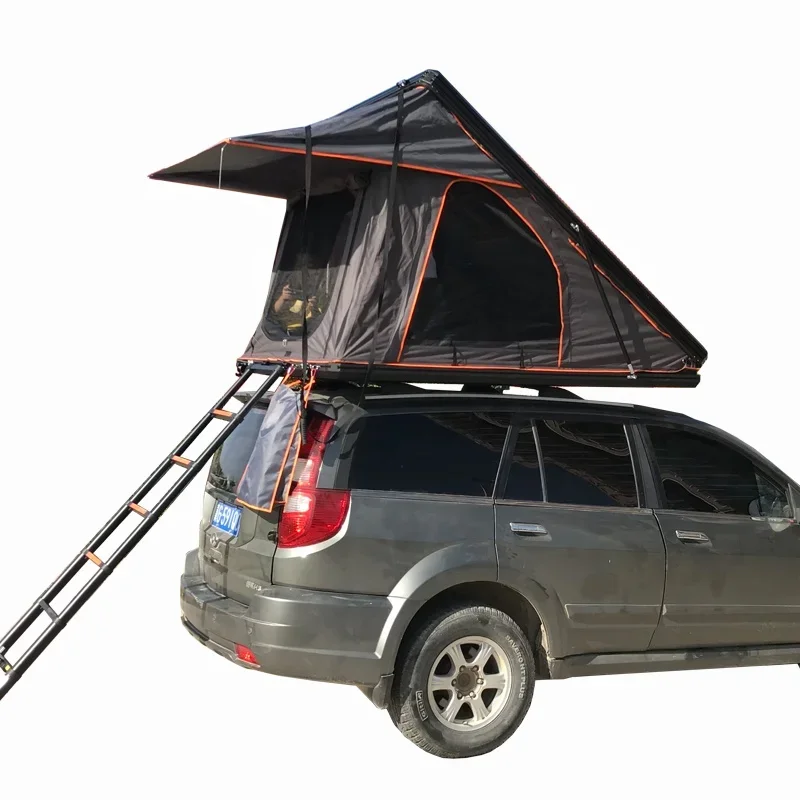 Outdoor Camping Aluminium Insulated Triangle Roof Top Tent Hard Shell Aluminum SUV Car Roof Tents