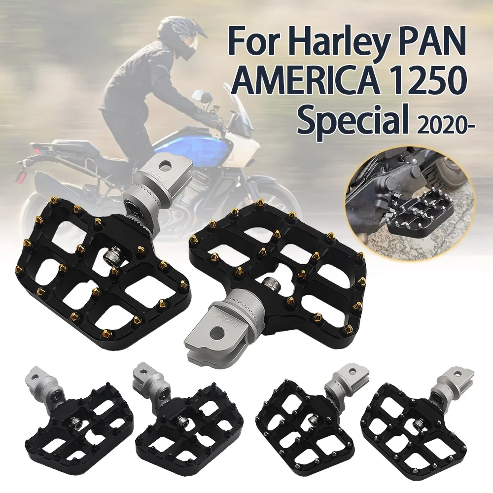 

Motorcycle Front Foot Controls For Pan America 1250 RA1250 R1250S 2020-2023 Adjustable Foot Pegs Rotatable Foot Rest Footpegs