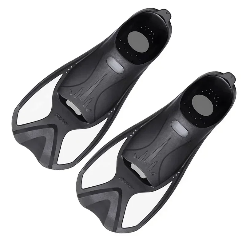 

Snorkeling Short Fins: Adult & Child Sizes (Size 8, 30-45), Heel Style for Swimming, Diving & Frog/Duck Footwear