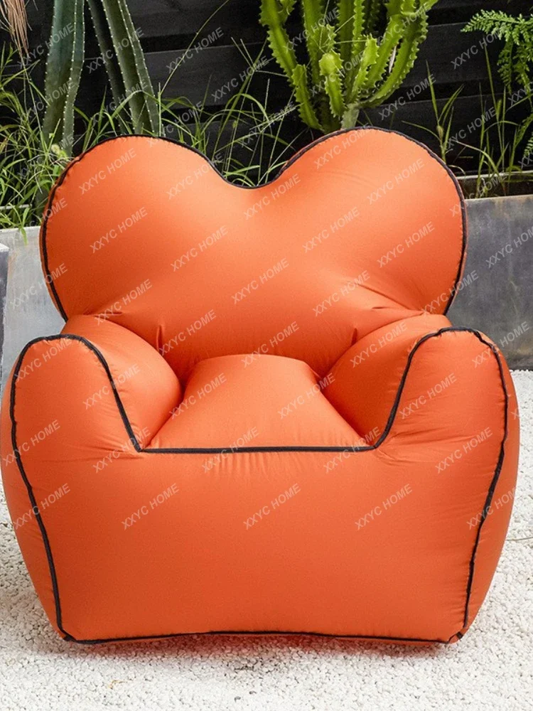 New Outdoor Portable Single Inflatable Bed Tik Tok Air Sofa Water Inflatable Sofa Lazy Sofa Rest