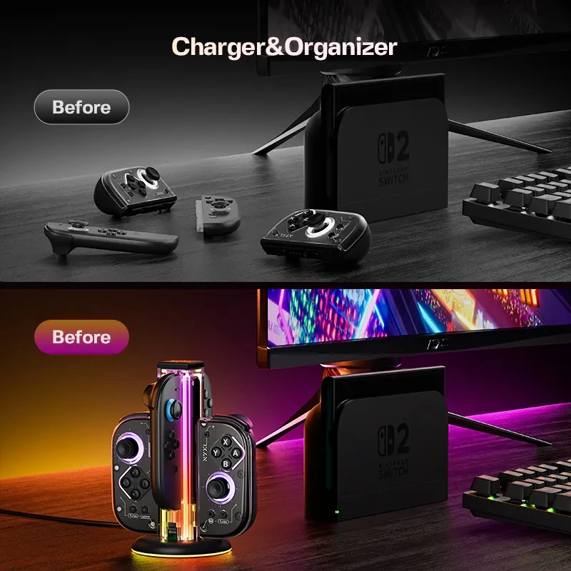 NYXI Hyperion 3 Kabelloser JoyPad für Switch 2 + Tragetasche + 4-in-1 RGB-Ladegerät – Detail 22