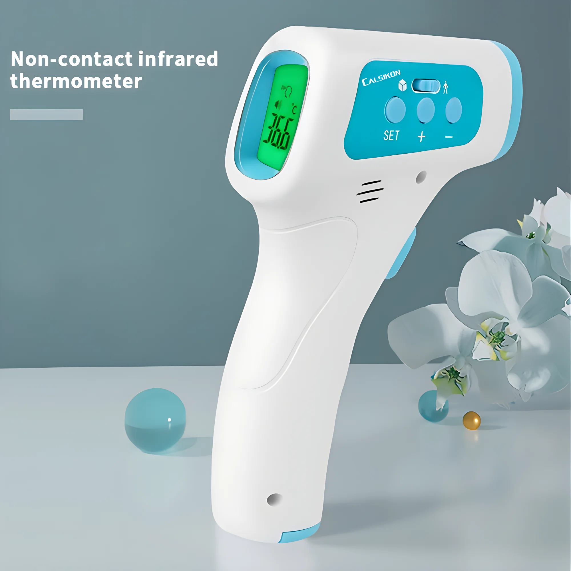 amzwn Mode Switching Digital Infrared Thermometer Forehead Ear Non-Contact medical Termometro LCD Body Temperature measure