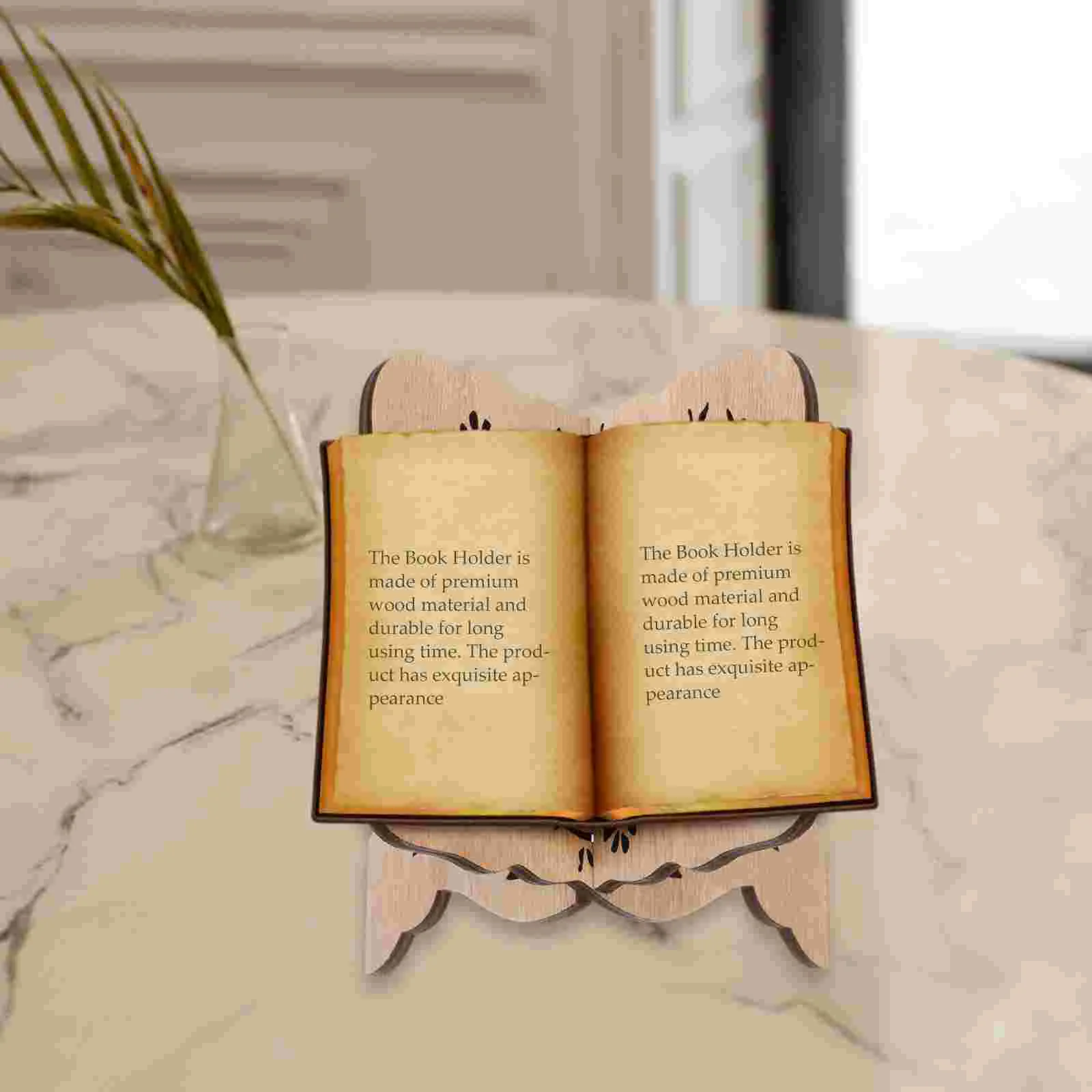 2 Pcs Dining Table Bible Bookshelf Student Magnetic Bookmarks Wooden Cooking Stand