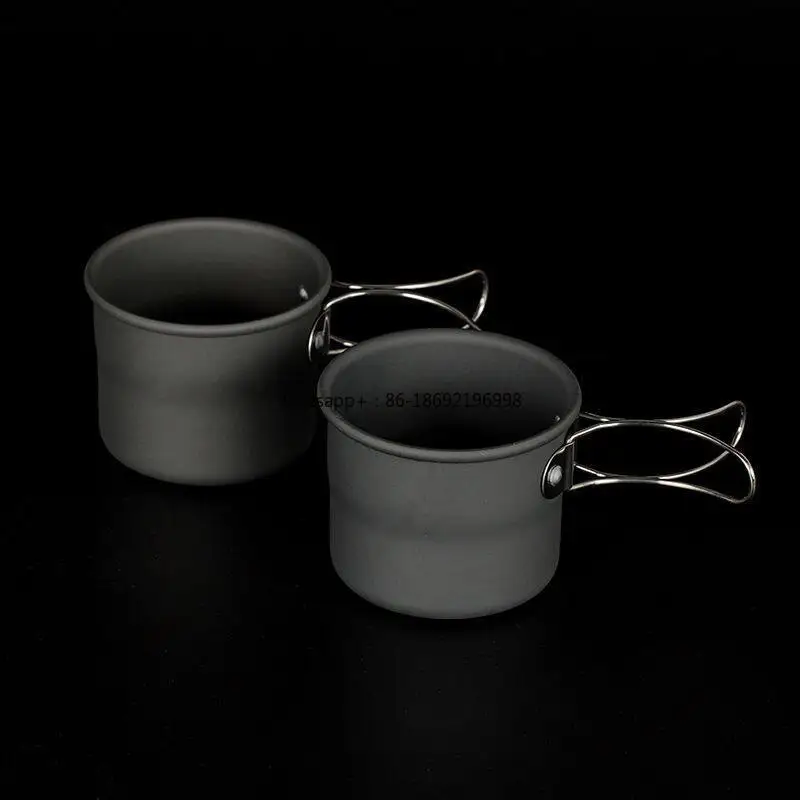 Outdoor Portable Alumina Water Cup Travel Picnic Barbecue Mountaineering Drinking Water Cup Beer Lightweight Aluminum Cup