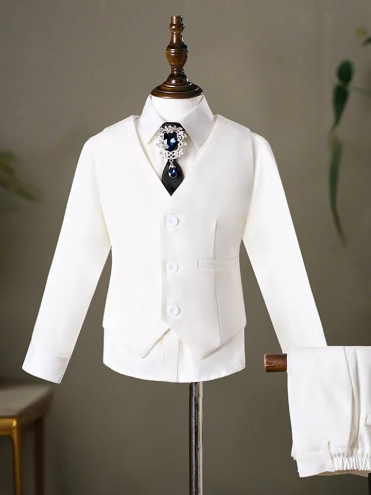 Blazer-Anzug für Kleinkinder bis Teenager, 6-teiliges Gentleman-Outfit für Hochzeit, Geburtstag, Abschlussball, A4791, Abschlussanzug, Vestidos – Detail 6