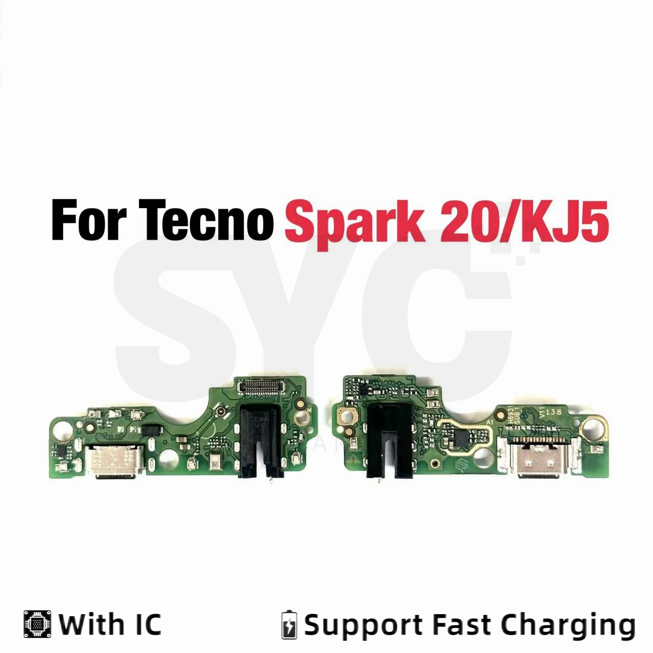 

Good quality For Infinix Tecno Spark 20 KJ5 USB Charging Port Dock Connector Flex Cable