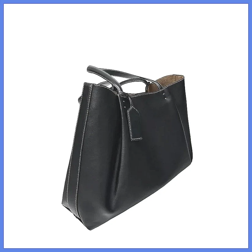 Fashionable Solid Color Tote Bag for Women, Top Handle Simple Shoulder Bag, Luxury Design Clip Closure handbag women bag image 4