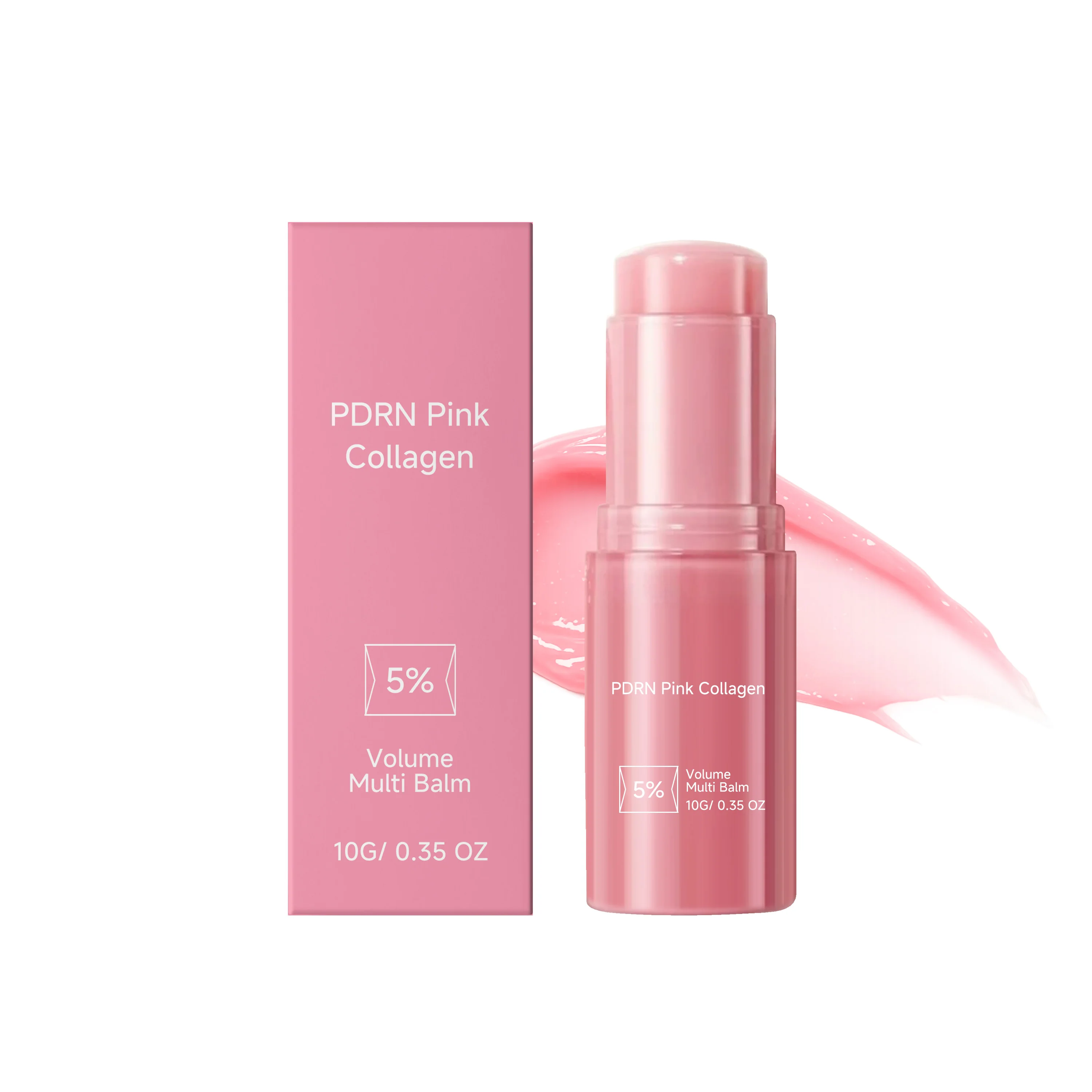 Pink Collagen Volume Multi Balm Stick Softening Smoothing Improve Skin Dull Firming Moisturizing Hydrating Brightening Skin Care