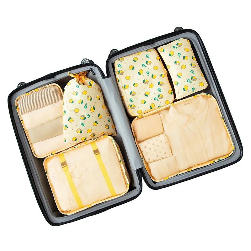 

6pcs/set Travel Packing Organizer Shoe & Clothes Storage Pouches Luggage Suitcase Accessories Compact Clothes Bags