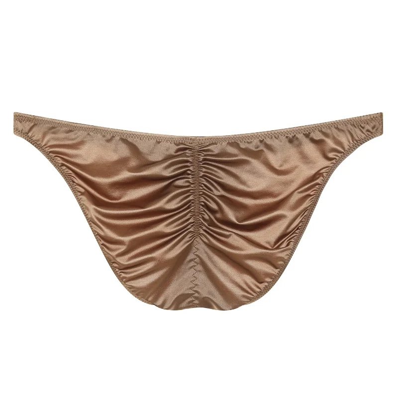 Fold Satin Sexy Men Underwear Ice Silk Silky Man Pouch Briefs Mens Lingerie Summer Youth Swim Panties Breathable Трусы Мужские