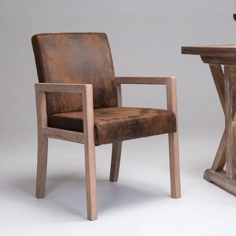 Relax Living Room Chair Soft Cushion Wooden Armchairs with Backrest Multicolored Hotel Dining Room Armchair Home Furniture