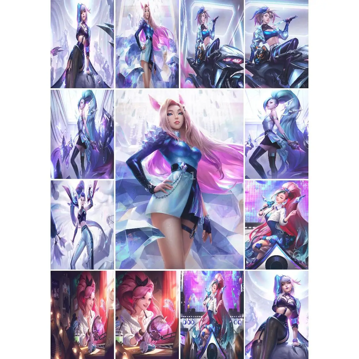 ALL OUT Ahri Gaming Poster  Passion Collection Horizontal Print Wall Decor for Game Enthusiasts