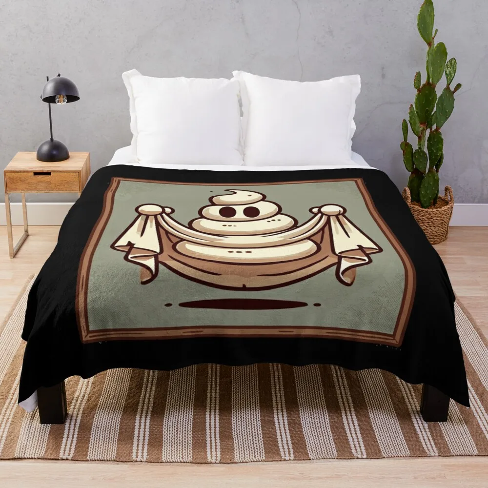 Funny Poop Poop Ghost Bull Sheet Poop Throw Blanket Tourist Fashion Sofas Thermal Blankets