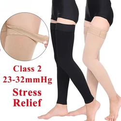 Pressure Level 2 Unisex Compression Socks 23-32MMHG Thigh Stockings Stress Relief Compression Stockings