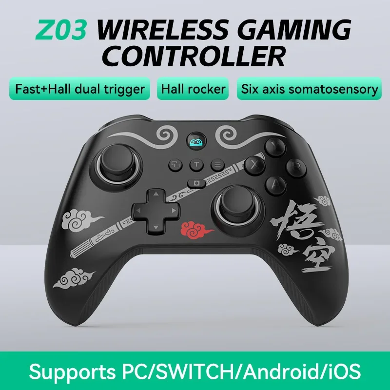 Z03 FPS Wireless Gamepad For PC 800Hz Return Rate 3 Mode Gaming Controller For Android/ IOS/Switch With Hall Trigger Joystick