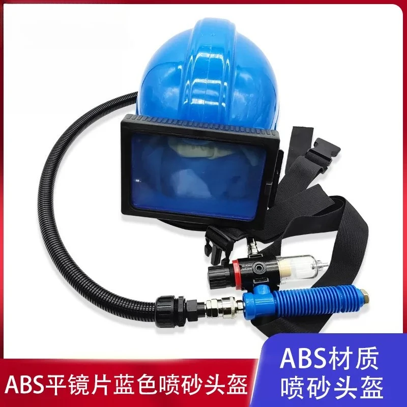 Sand Blast Helmet, Sandblasting  Hood with Air Breathing HoseOxygen Supply Sandblasting Helmet, Temperature Control Sandb