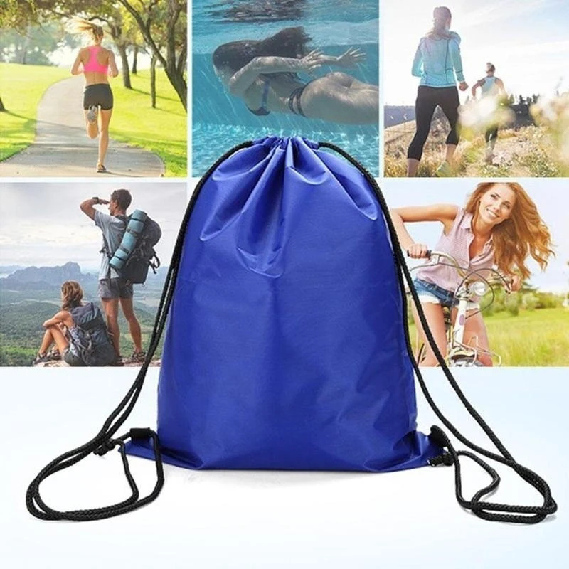 Outdoor Drawstring Gym Bag Women Men String Bags Swimming Pool Clothes Shoes Storage Waterproof Packaging Pocket Unisex Fitness