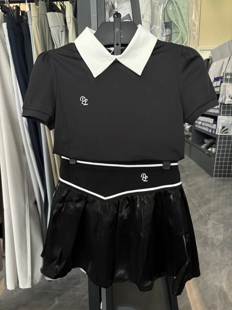 Golf clothing women's summer Korean version golf short sleeved women's quick drying breathable golf skirt set women's tennis sui