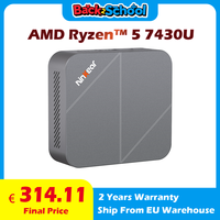 Ninkear M7 Mini PC AMD R5 7430U up to 4.3GHz 16GB DDR4+512GB SSD WiFi 6 BT 5.2 HDMI*2 Triple-Screen Support Windows 11 Computer