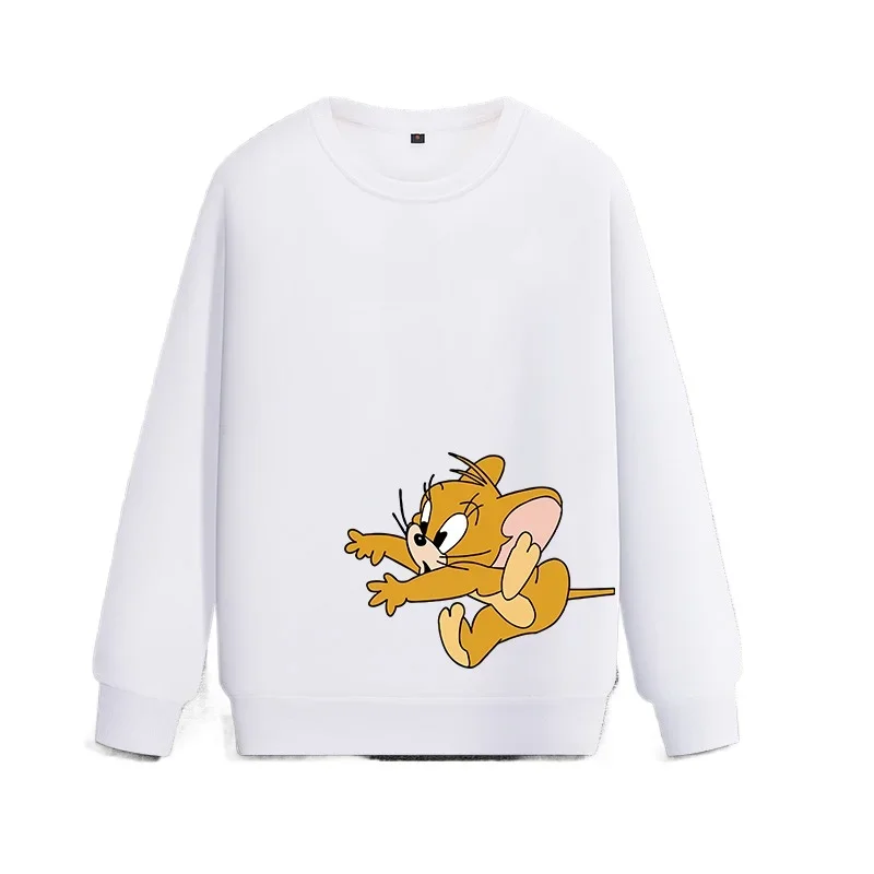 Tom and Jerry hoodie women\'s round neck hoodie Tom hoodie Jerry couple hoodie fashion round neck hoodie couple round neck hoodie