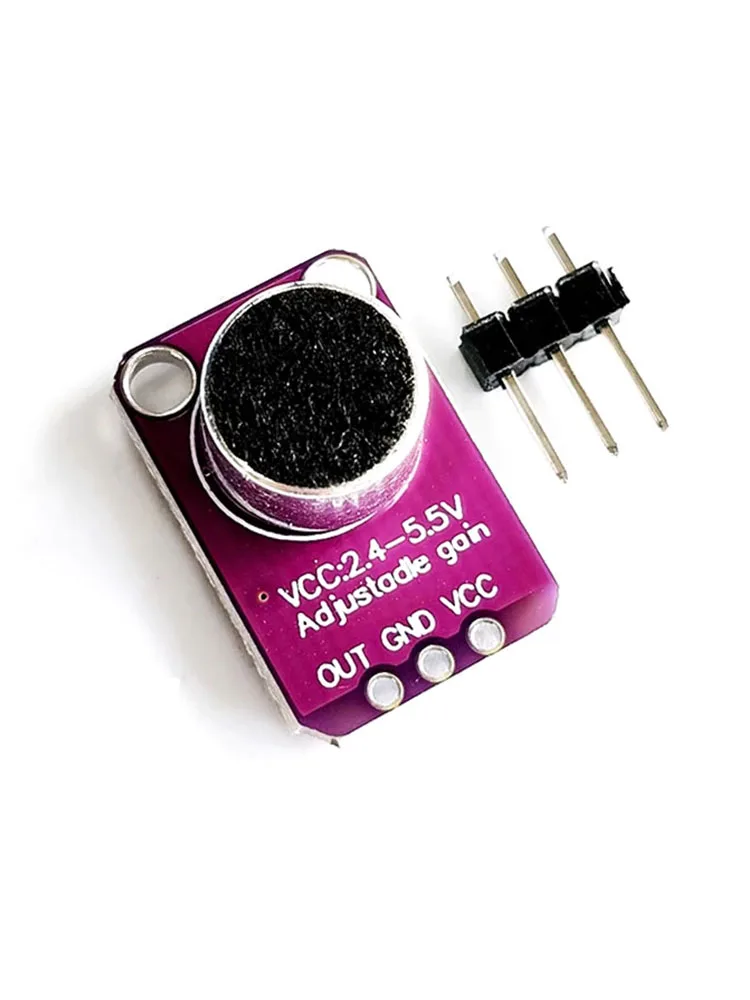 GY-MAX4466 MAX4466 Modulo amplificatore per microfono a elettrete Guadagno regolabile OUT GND Scheda amplificatore VCC 2.4-5V DC