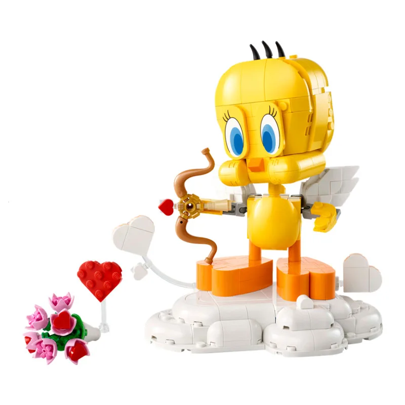 412PCS Leuke Stripfiguur Sweetheart Tweetyes Vogel Cupido Moc Diy Model Bouwstenen Verjaardag Speelgoed Geschenken
